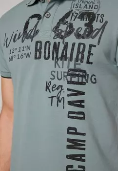 Рубашка поло MIT PRINT ARTWORK Camp David, серый