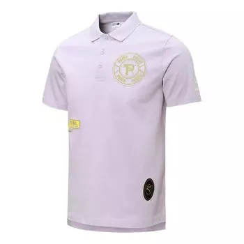 Рубашка поло mix badge polo shirt 'purple' Puma, фиолетовый