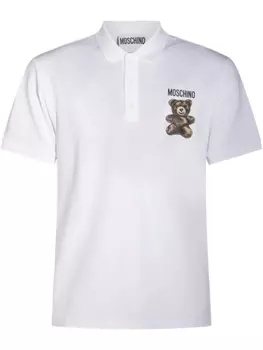 Рубашка-поло Moschino Teddy Bear, белый