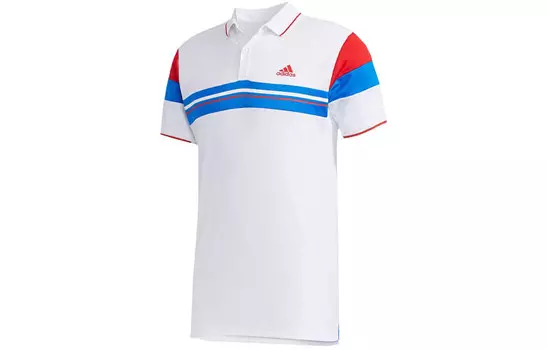 Рубашка поло мужская белая Adidas, белый
