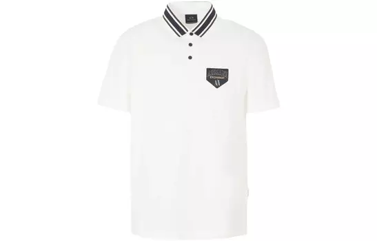 Рубашка поло мужская белая Armani Exchange, белый