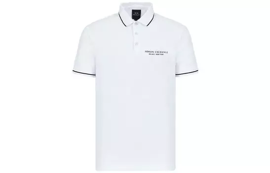 Рубашка поло мужская белая Armani Exchange, белый