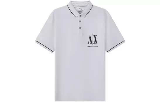 Рубашка поло мужская белая Armani Exchange, белый