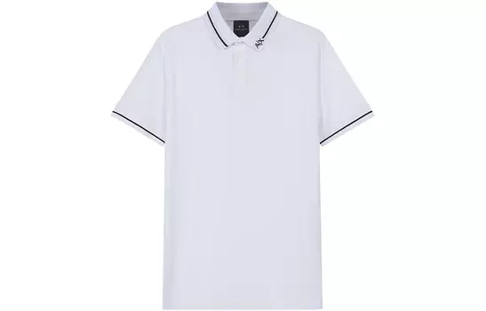 Рубашка поло мужская белая Armani Exchange, белый