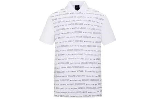 Рубашка поло мужская белая Armani Exchange, белый