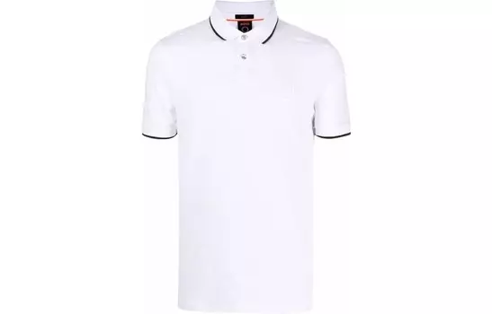 Рубашка поло мужская белая Hugo Boss, белый