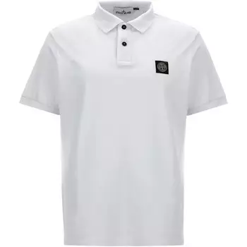 Рубашка поло мужская белая Stone Island, белый