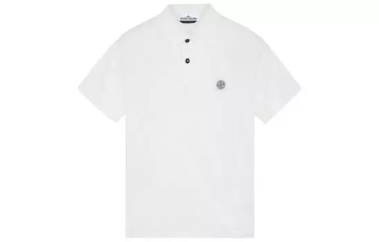Рубашка поло мужская белая Stone Island, белый