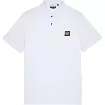Рубашка поло мужская белая Stone Island, белый