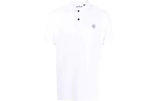 Рубашка поло мужская белая Stone Island, белый