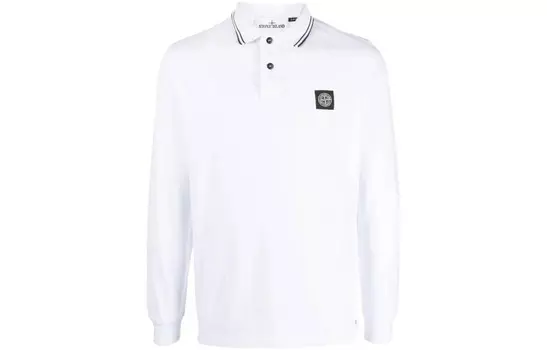 Рубашка поло мужская белая Stone Island, белый