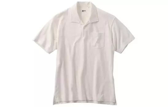 Рубашка поло мужская белая Uniqlo, белый