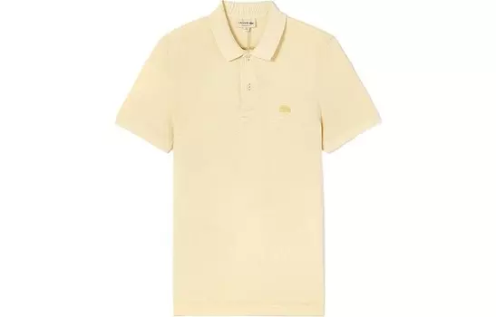 Рубашка поло мужская бежевая Lacoste, цвет Apricot Cream