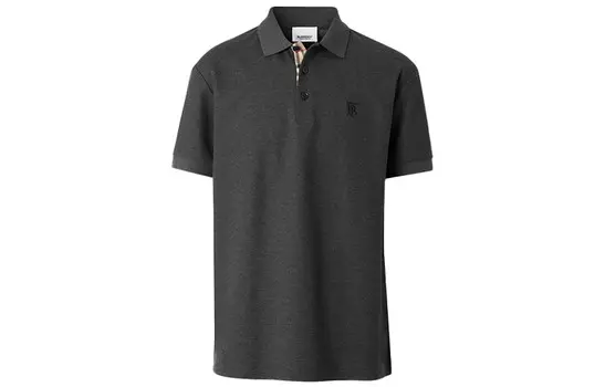 Рубашка поло мужская Carbon Hemp Ash Burberry, цвет Carbon hemp ash