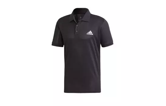 Рубашка поло мужская черная Adidas, черный
