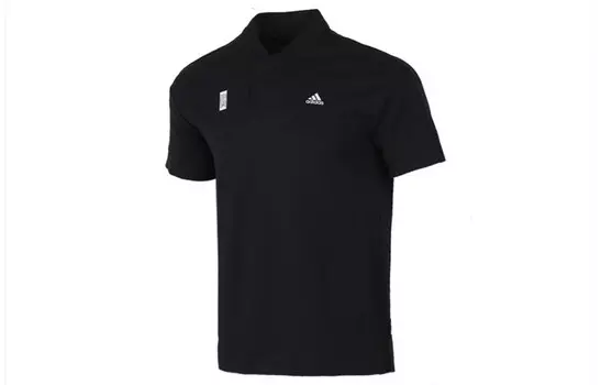 Рубашка поло мужская черная Adidas, черный