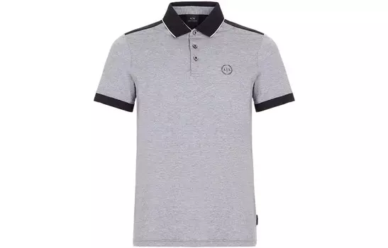 Рубашка поло мужская черная Armani Exchange, черный