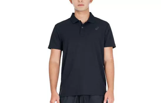 Рубашка поло мужская черная Asics, черный