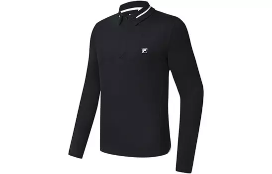 Рубашка поло мужская черная Fila, черный