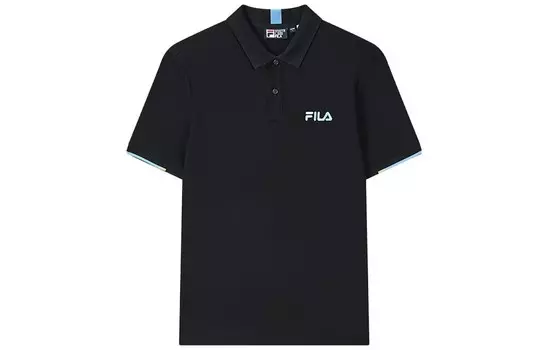 Рубашка поло мужская черная Fila, черный