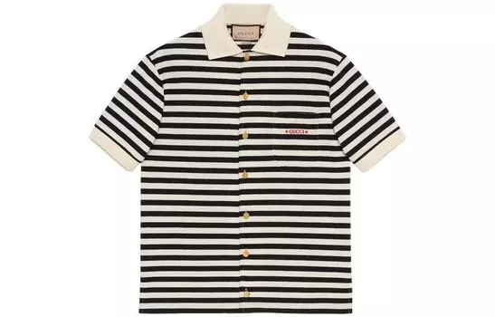 Рубашка поло мужская черная Gucci, черный