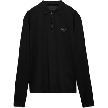 Рубашка поло мужская черная Prada, черный