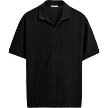 Рубашка поло мужская черная Zara, черный
