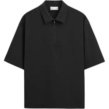Рубашка поло мужская черная Zara, черный