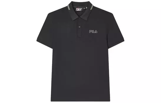Рубашка поло мужская, цвет черный как смоль Fila, черный