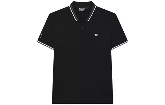 Рубашка поло мужская, цвет черный как смоль Fila, черный