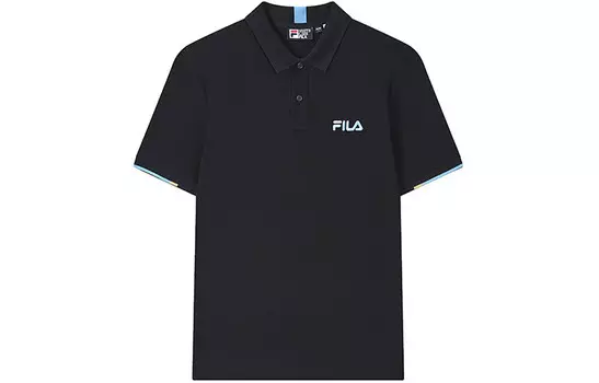 Рубашка поло мужская, цвет черный как смоль Fila, черный