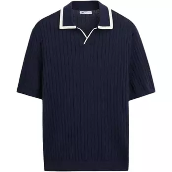 Рубашка поло мужская, цвет морской волны Zara, цвет Sea Blue