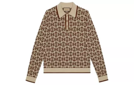 Рубашка поло мужская цвета слоновой кости Gucci, слоновая кость