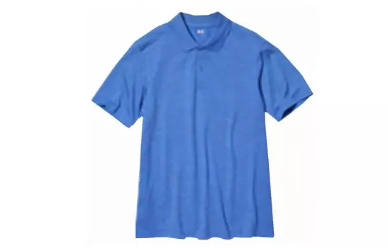 Рубашка поло мужская Deep Ocean Blue Uniqlo, синий