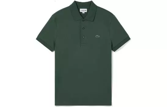 Рубашка поло мужская елово-зеленая Lacoste, зеленый