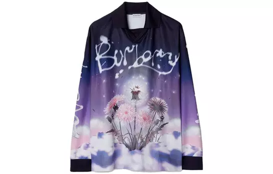 Рубашка поло мужская фиолетовая Burberry, фиолетовый