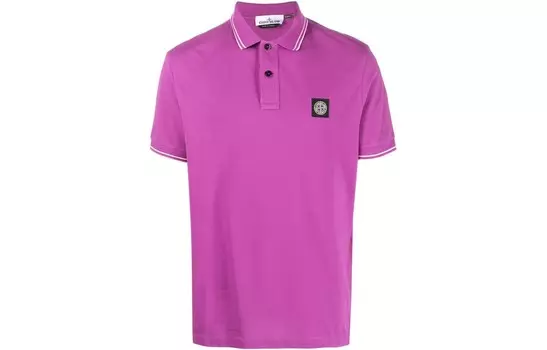 Рубашка поло мужская фуксия Stone Island, фуксия