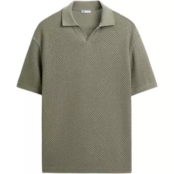 Рубашка поло мужская хаки Zara, хаки