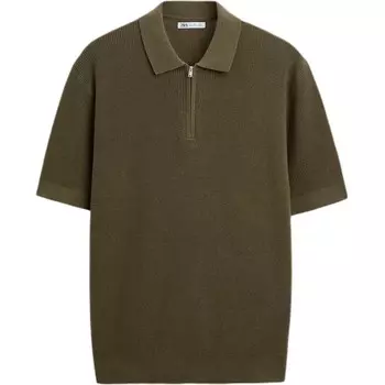 Рубашка поло мужская хаки Zara, хаки