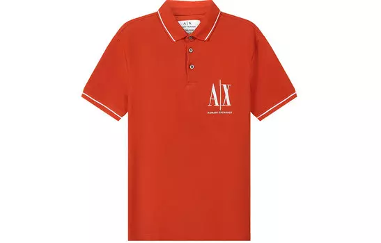 Рубашка поло мужская кирпично-красная Armani Exchange, красный