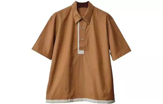 Рубашка поло мужская коричневая Hermes, коричневый