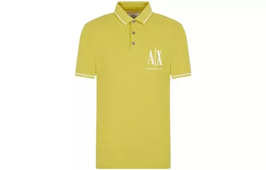 Рубашка поло мужская лаймово-зеленая Armani Exchange, зеленый