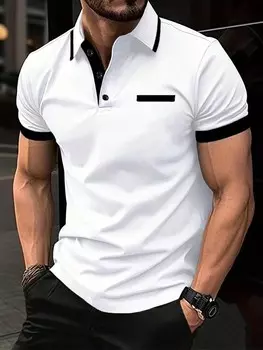 Рубашка-поло мужская Manfinity Homme, белый