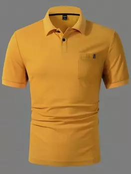 Рубашка-поло мужская Manfinity Homme с короткими рукавами, желтый