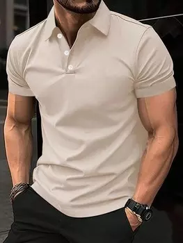 Рубашка-поло мужская Manfinity Homme с короткими рукавами, хаки