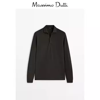 Рубашка-поло мужская Massimo Dutti, коричневый