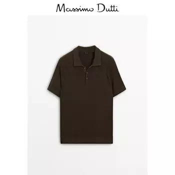 Рубашка-поло мужская Massimo Dutti с короткими рукавами, красный