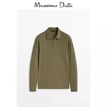 Рубашка-поло мужская Massimo Dutti, зеленый