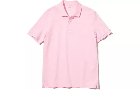 Рубашка поло мужская пастельно-розовая Uniqlo, розовый