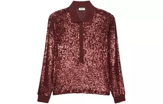 Рубашка поло мужская ярко-красная Saint Laurent, красный